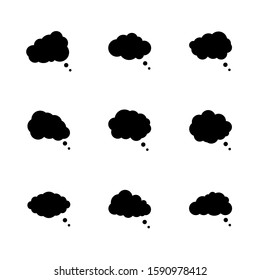 Speech bubbles vector icon set.