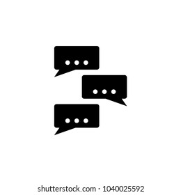 Speech Bubbles vector icon. Simple flat symbol on white background