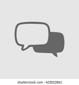 Speech bubbles vector icon. Speech bubbles symbol. Vector illustration simple isolated bubbles.