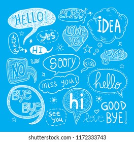 speech bubbles, vector illustration.