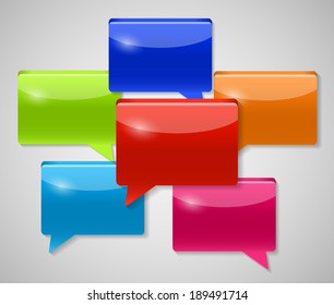 Speech bubbles vector illustration