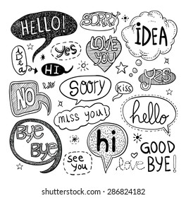 speech bubbles, vector illustration.