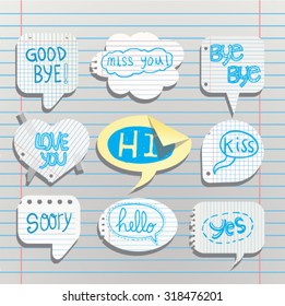 speech bubbles, vector illustration.