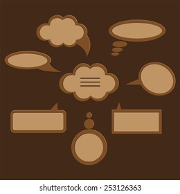 speech bubbles vector illustration. icon of conversation