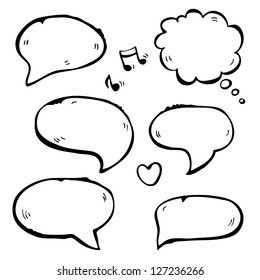 Speech bubbles vector illustration isolated on a white background