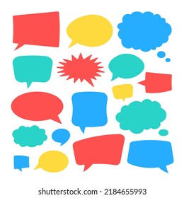 Speech bubbles. Vector illustration isolated on white background