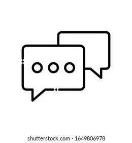 Speech Bubbles Vector Line Icon. illustration Style EPS 10 File