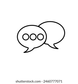 burbujas de discurso Vector liner ilustración para Web y App sobre fondo blanco..eps