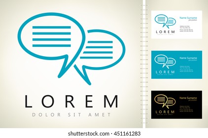 Speech bubbles vector logo communication design