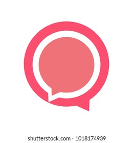 speech bubbles vector logo concept illustration in flat style.
