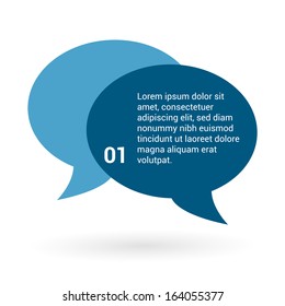 Speech bubbles vector. Modern design. Place for text. 