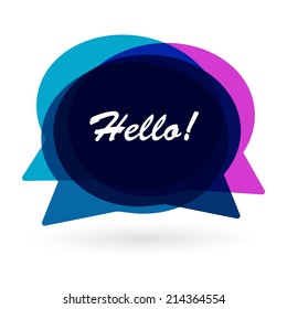 Speech bubbles vector. Modern design. Place for text. 