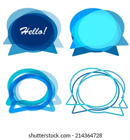 Speech bubbles vector. Modern design. Place for text. 