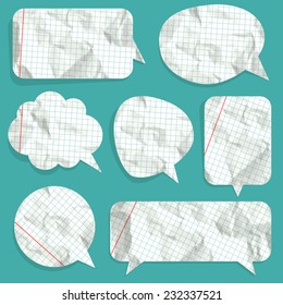 Speech bubbles. Vector set.