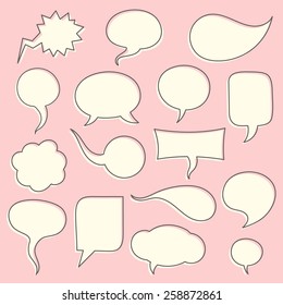 Speech bubbles vector set.