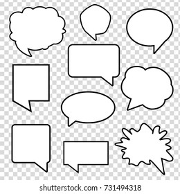 Speech bubbles vector set