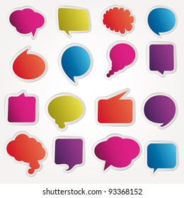 Speech bubbles vector set