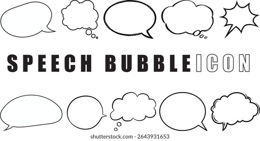 Speech bubbles vector set collection,comic speech,comic, cartoon, talk graphics design.
