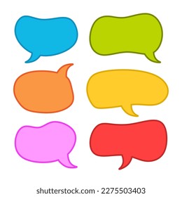 Speech Bubbles vector set. Colorful speech bubbles collection isolated on white background. Vector illustration