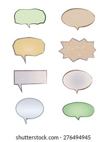 Speech bubbles vector set. Comic in doodle style.

