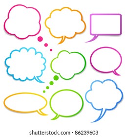 Speech bubbles vector set, EPS10