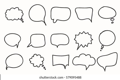 speech bubbles vector set on white background