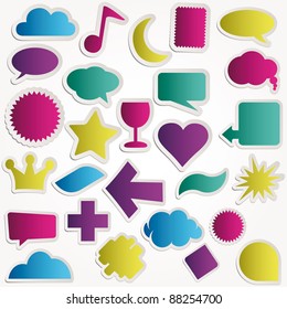 speech bubbles vector set various forms symbols