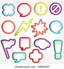 speech bubbles vector set various forms symbols