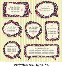 Speech bubbles. Vector set. vintage
