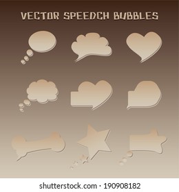 Speech bubbles vector for use in symbolic dialogue and communication