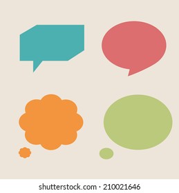 Speech bubbles vintage colors