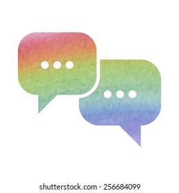 Speech bubbles. Watercolor effect