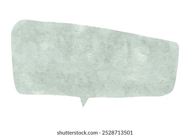 Speech bubbles watercolour,Green Cloud textbox set isolated,Hand paint Chatting or Messages comment box,Vector Cartoon Pastel Balloon Design of Thinking for Word sign for symbol