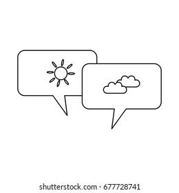 speech bubbles weather message image