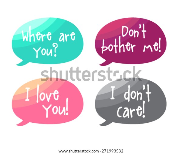 Speech Bubbles Where You Dont Bother Stock Vector Royalty Free 271993532