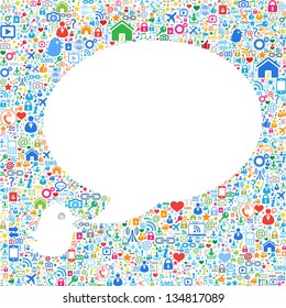 Speech bubbles,communication concept