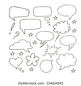 speech bubblesr. set of vector sketches