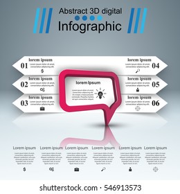 Speech bubl icon. Dialog box info. Abstract infographic.