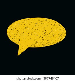 Speech buble. Hand drawn vector.  Infographic for web design, design elements. Web design elements in vintage style. Vector illustration.