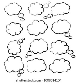 Speech Buble Illustration. Cloud. Vector Illustration. EPS 10