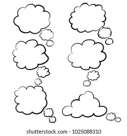 Speech buble illustration. Cloud. Vector Illustration. EPS 10