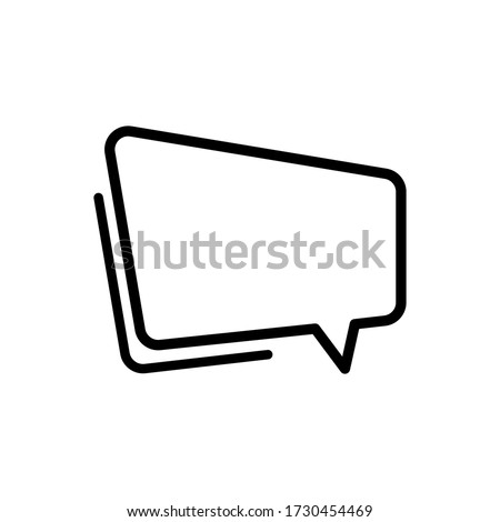 Speech buble outline icon. Symbol, logo illustration for mobile concept and web design.