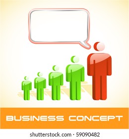 Speech business concept. Vector illustration.