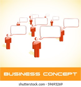 Concepto de negocio del habla. Ilustración vectorial.