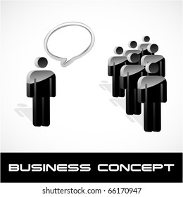 Concepto de negocio del habla. Ilustración vectorial.