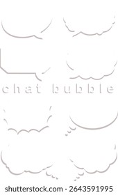Ilustración de diseño de Vector editable minimalista blanco de burbuja de chat de voz