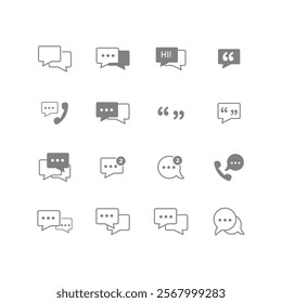 Speech chat bubbles, chatting, messages, dialogue box