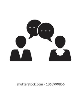 Speech chat icon design. isolated on white background. Vector illustration.