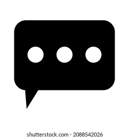 Speech chat icon. Ellipsis sign. Communication concept. App element. Dialogue symbol. Vector illustration. Stock image.