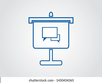 Speech Chat Message Communication Dialogue Presentation Seminar Outline Icon